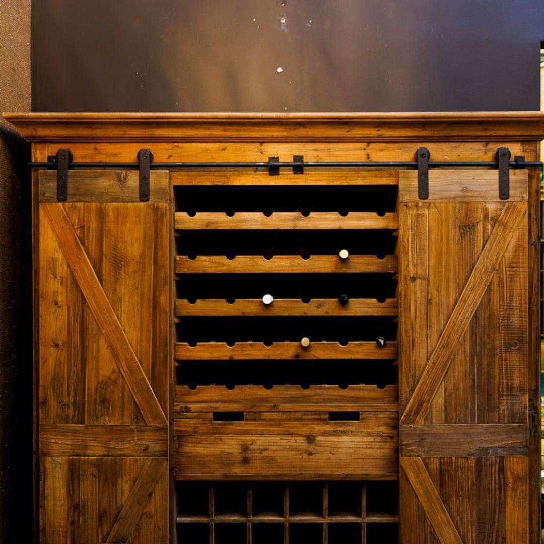 Industrial Bar & Wine Unit With Sliding Doors image 6